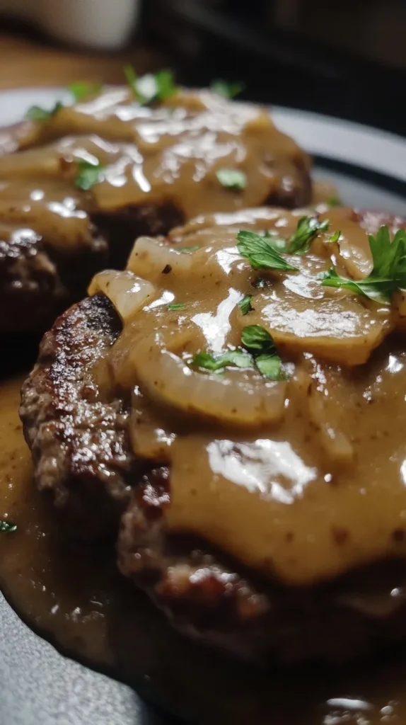 Hamburger Steaks with Onion Gravy