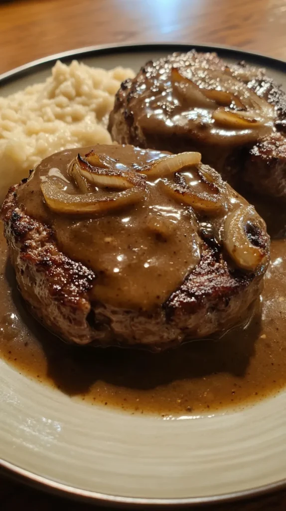 Hamburger Steaks with Onion Gravy