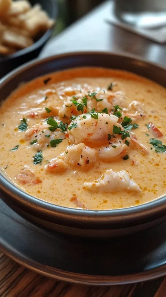 Creamy Crab and Shrimp Seafood Bisque