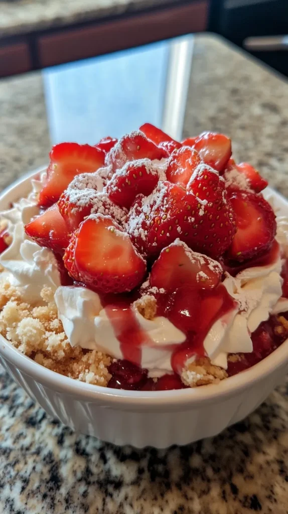 Strawberry Cheesecake Dump Cake