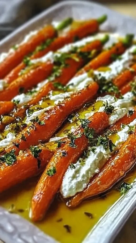 Roasted Carrots with Whipped Ricotta and Hot Honey