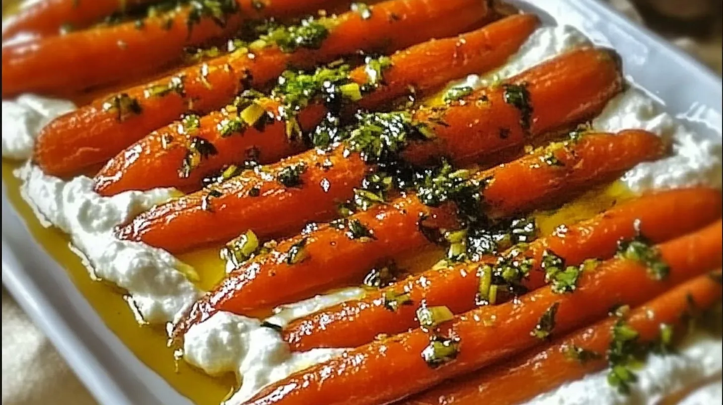 Roasted Carrots with Whipped Ricotta and Hot Honey