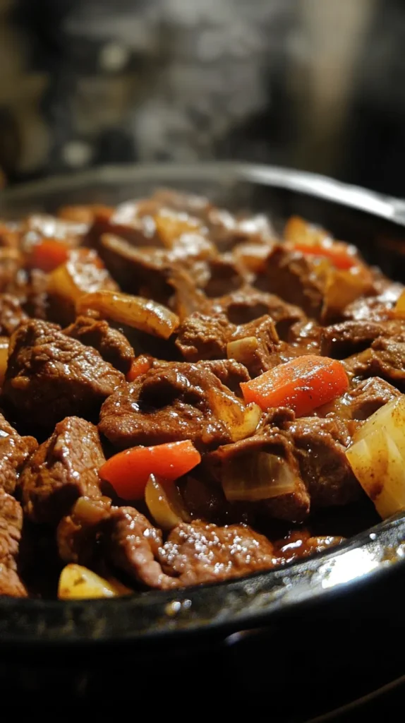 PEPPER STEAK IN A CROCK POT