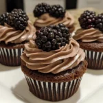 Dark Chocolate Blackberry Cupcakes