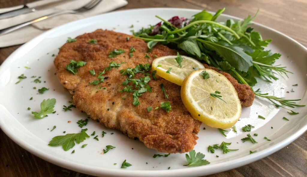 A delicious plate of Cotoletta al forno
